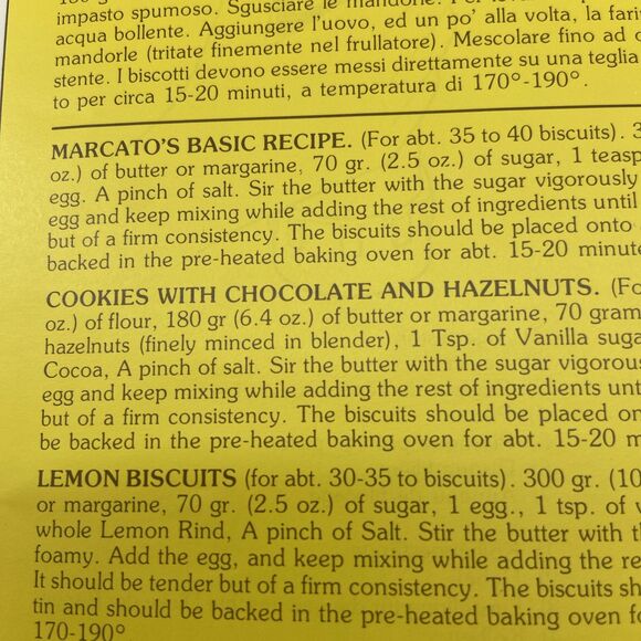 Marcato Atlas Cookie Press Gold Metal Italy 16 Discs 4 Tips Instructions Recipes - Picture 10 of 10